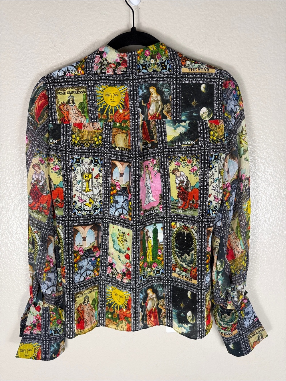 Alice + Olivia Wan Silk Blouse in Enchanted Tarot - Picture 10 of 14